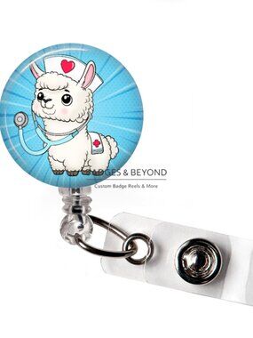 🦙 Nurse Trauma Llama Badge Reel | Funny ER RN ID Holder | Healthcare Gift